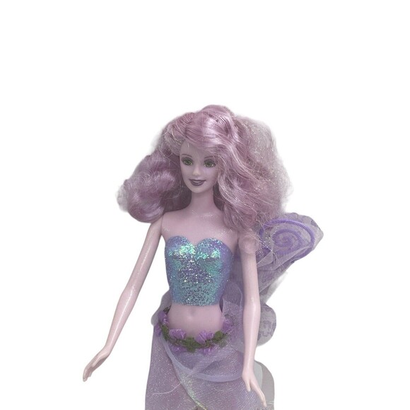 Barbie Fairytopia Sparkle Fairy Lavender Purple 2003 Mattel Doll W/ 1 Wing - Picture 2 of 16